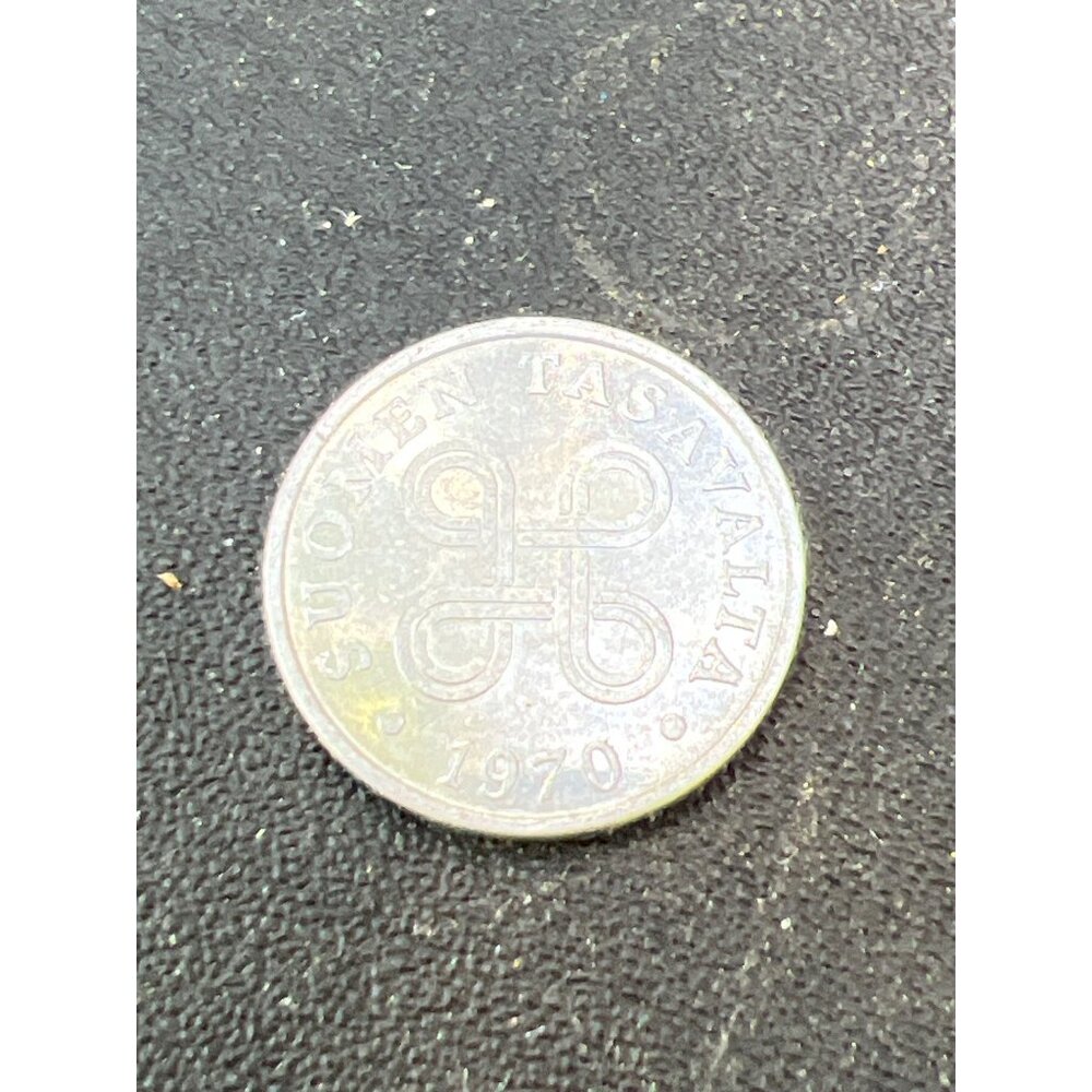 1970 Finland 1 Penni Coin Suomen Tasavalta Collectible Currency